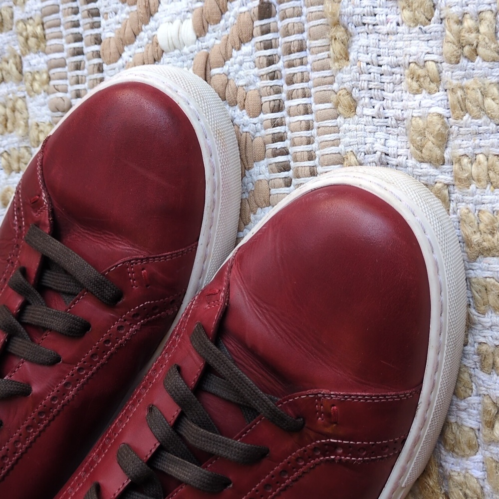 Magnanni Costa Lo Tinto Red Leather Sneakers Men's 13 - Picture 7 of 17